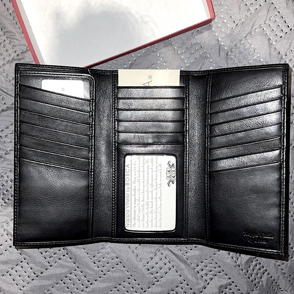 BRAND NEW BOSCA Trifold Wallet - Black - Picture 3 of 14